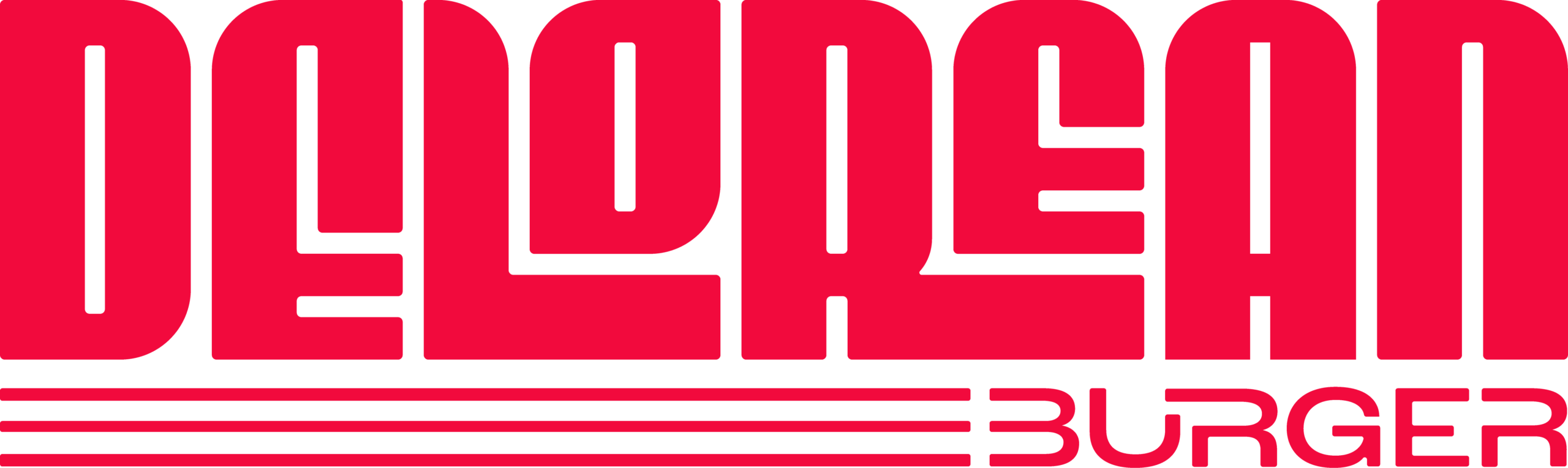 DeLorean Burger Logo
